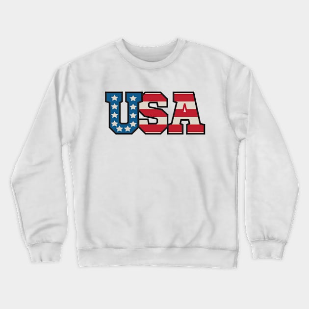 USA - Stars and Stripes Crewneck Sweatshirt by Rebel Merch